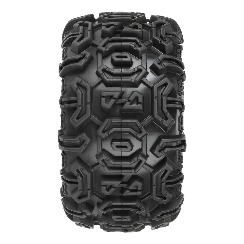RC Car Action - RC Cars & Trucks | Duratrax Pre-Mounted 1/10 Warthog 2.8″ Monster Truck Tires On 12mm Black Ripper Wheels
