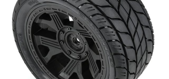 Duratrax Pre-Mounted 1/6 Bandito 2.0 5.7″ Monster Truck Tires On 24mm Black Ripper Wheels