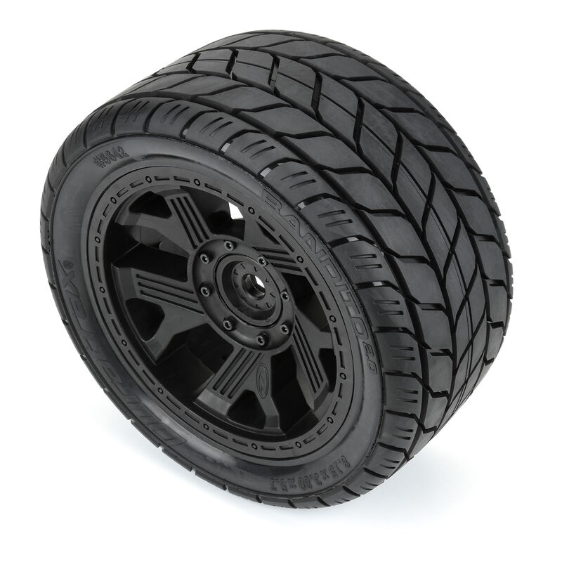 RC Car Action - RC Cars & Trucks | Duratrax Pre-Mounted 1/6 Bandito 2.0 5.7″ Monster Truck Tires On 24mm Black Ripper Wheels
