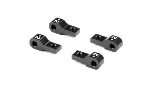 XRAY Black +2mm Aluminum Lower 2-Piece Front Suspension Holder For The NT1