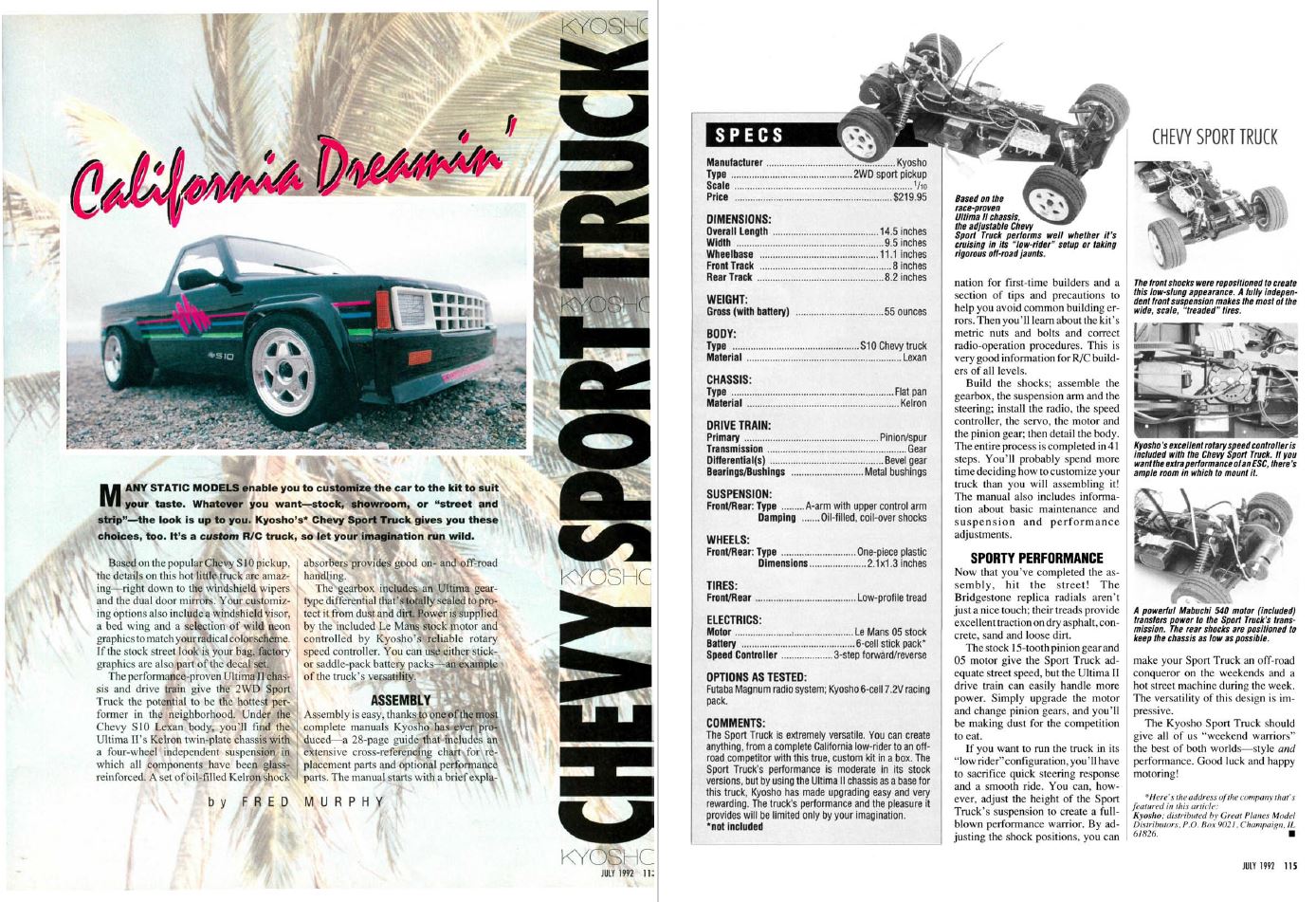 Kyosho Chevy Sport Truck July 92 2