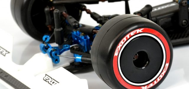 Exotek F 1/10 V2 Rubber Front Tires & Tire Sidewall Stickers