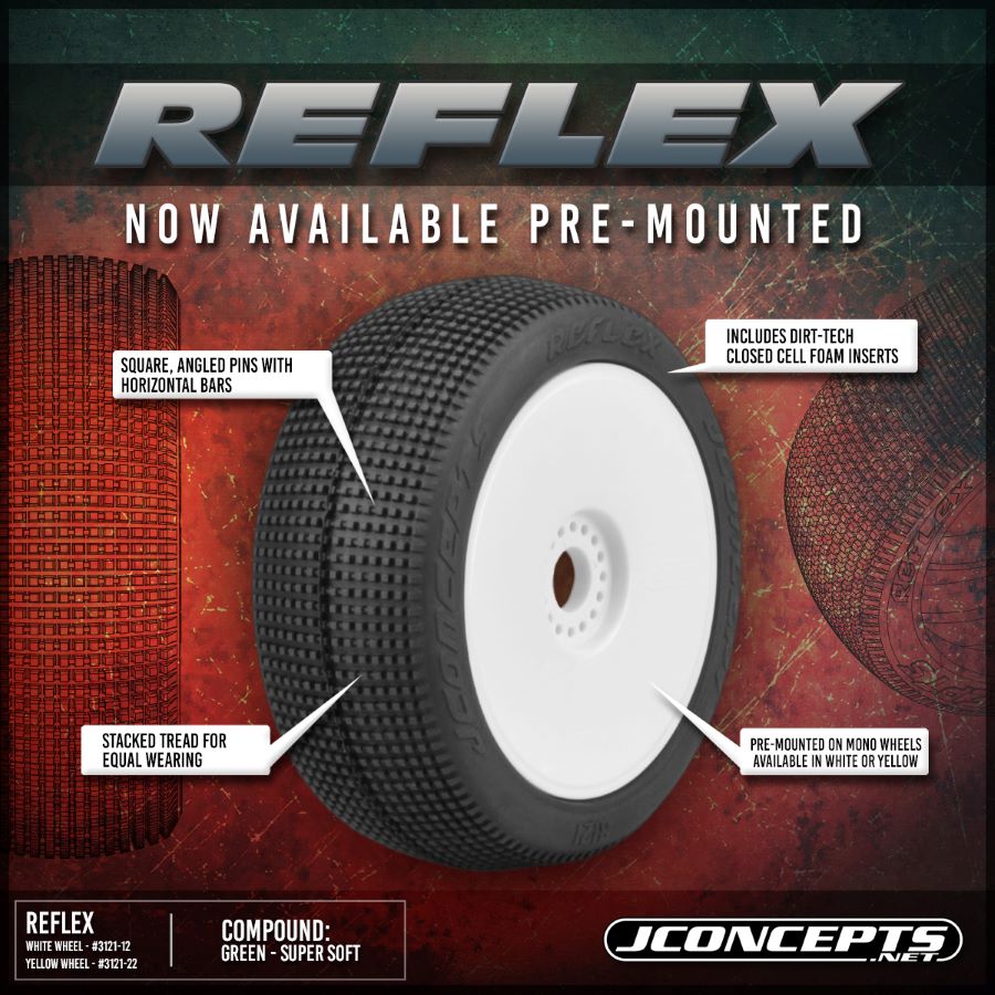 RC Car Action - RC Cars & Trucks | JConcepts Pre-Mounted Reflex & Stalkers 1/8 Off-Road Buggy Tires