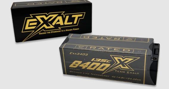Exalt X-Rated 4S 130C Stick Hardcase Lipo Battery (14.8V/8400mAh) With 5mm Bullet Connectors