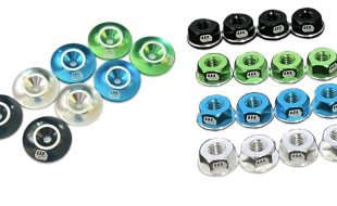 Whitz Racing Aluminum Wing Washers & M4 Flanged Wheel Nuts