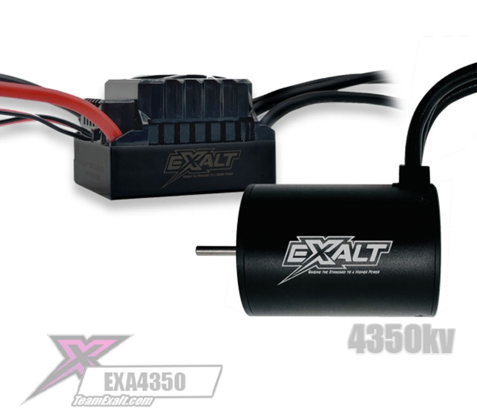 Exalt 1/10 Sensorless Brushless ESC & 4350kV Motor Combo - RC Car