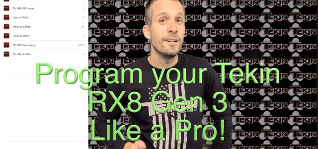 How To: Setting Up A Tekin RX8 Gen 3 ESC With Pro Driver Ryan Lutz [VIDEO]