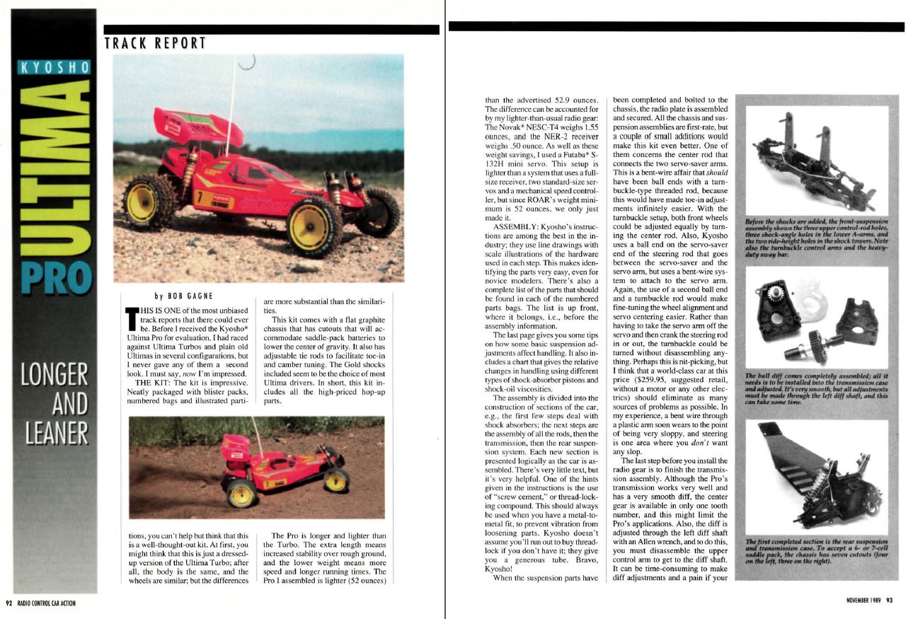 #TBT The Kyosho Pro Ultima is reviewed in the November 1989 Issue