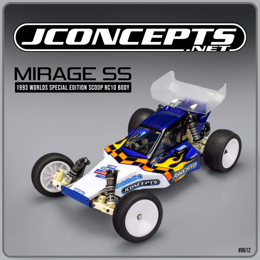 RC Car Action - RC Cars & Trucks | JConcepts Mirage WSE SS 1993 Worlds Special Edition Scoop RC10 Clear Body
