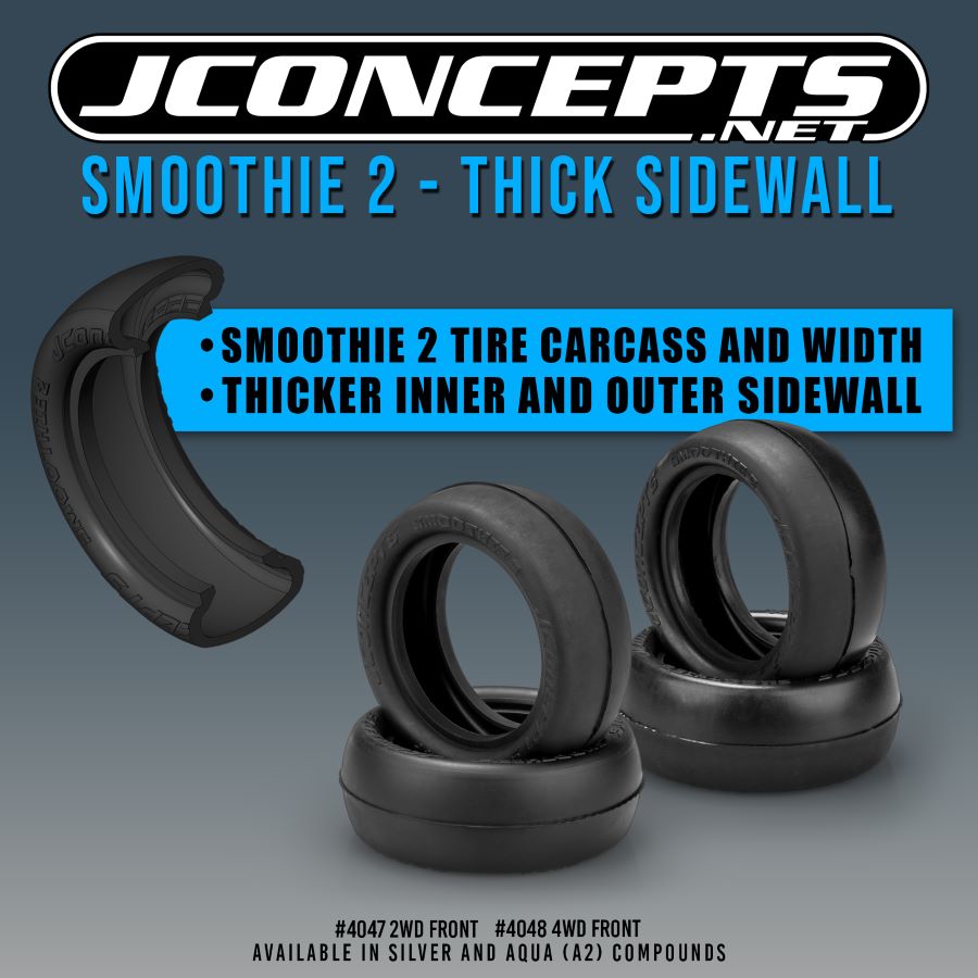 RC Car Action - RC Cars & Trucks | JConcepts Smoothie 2 Thick Sidewall Front 2WD & 4WD Buggy Tires