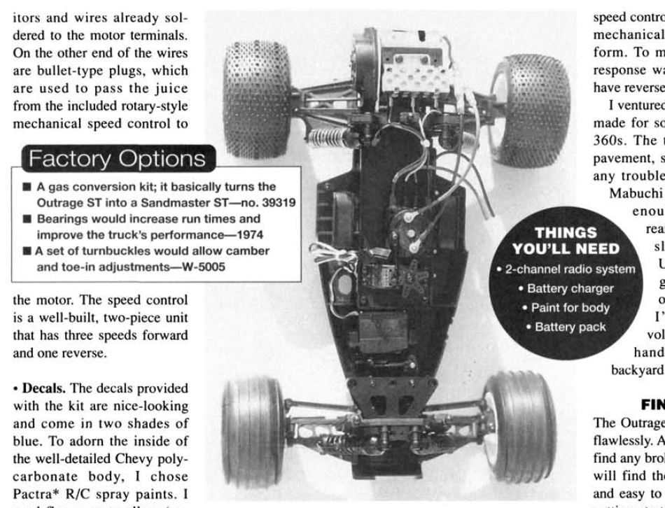 #TBT Kyosho Outrage stadium truck reviewed in October 1995 issue