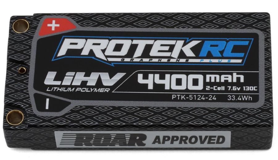 RC Car Action - RC Cars & Trucks | ProTek RC 2S 130C Low IR Si-Graphene + HV ULCG Shorty LiPo Battery (7.6V/4400mAh)