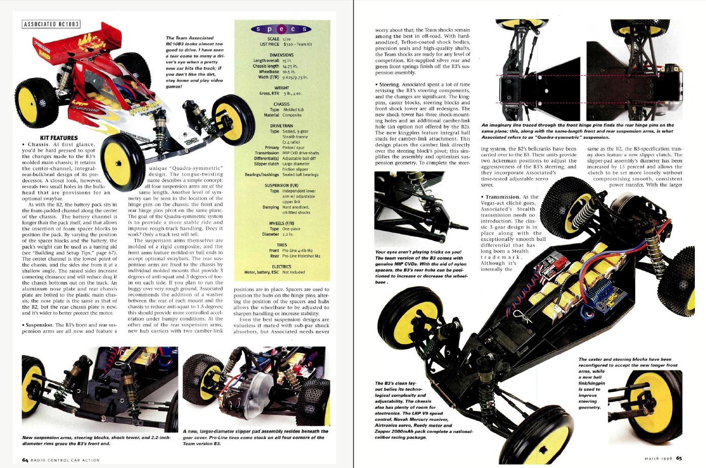 #TBT Team Associated RC10B3 2WD off-Road Buggy Reviewed in March 1998 Issue