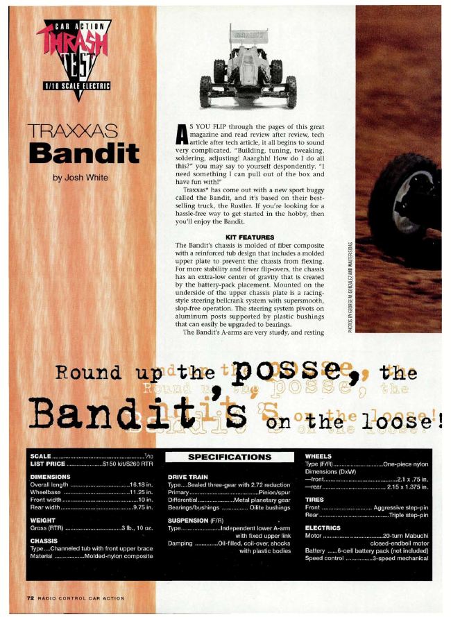 #TBT Traxxas Bandit featured in July 1996 Issue