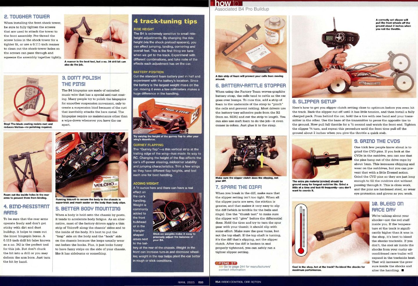 RC Car Action - RC Cars & Trucks | #TBT 10 pro build tips for the Team Associated RC10B4 Featured in April 2005 Issue