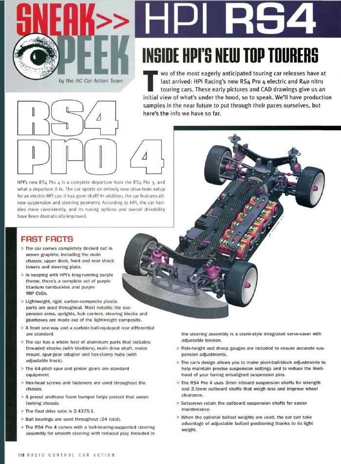 #TBT August 2003 issue Covered "sneak peek" at the new HPI RS4 Pro 4 & R40 On-Road Cars