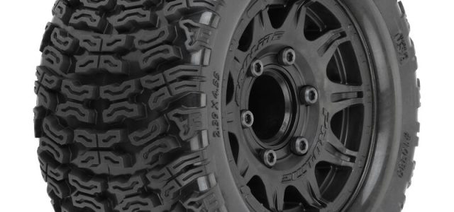 Pro-Line Bonesaw 1/10 2.8″ Monster Truck Tires Pre-Mounted On 12/14mm Black Raid Wheels