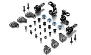 XRAY Aluminum Steering Blocks & C-Hubs With Backstop Set